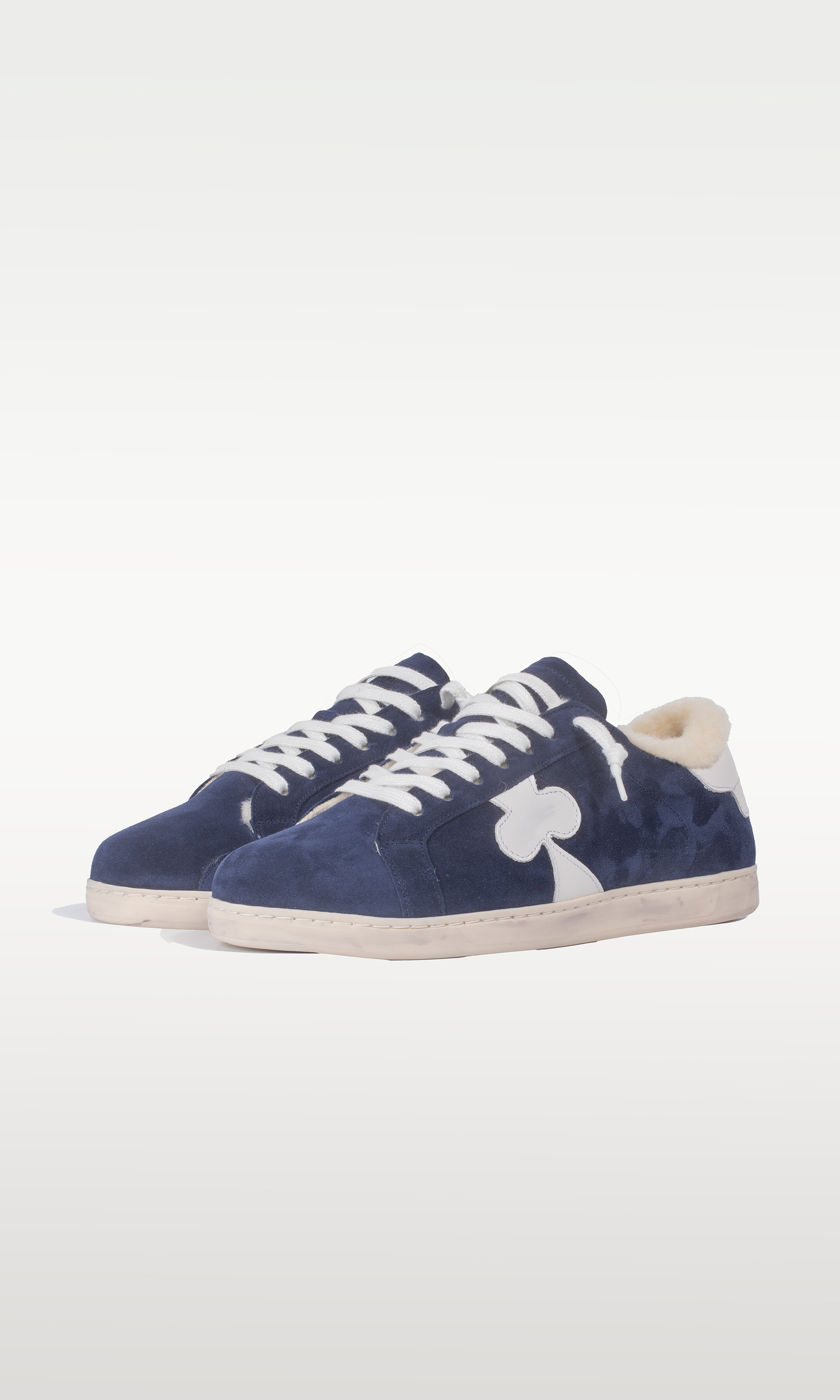 Distressed Winter Sneaker: Moritz - DARK BLUE