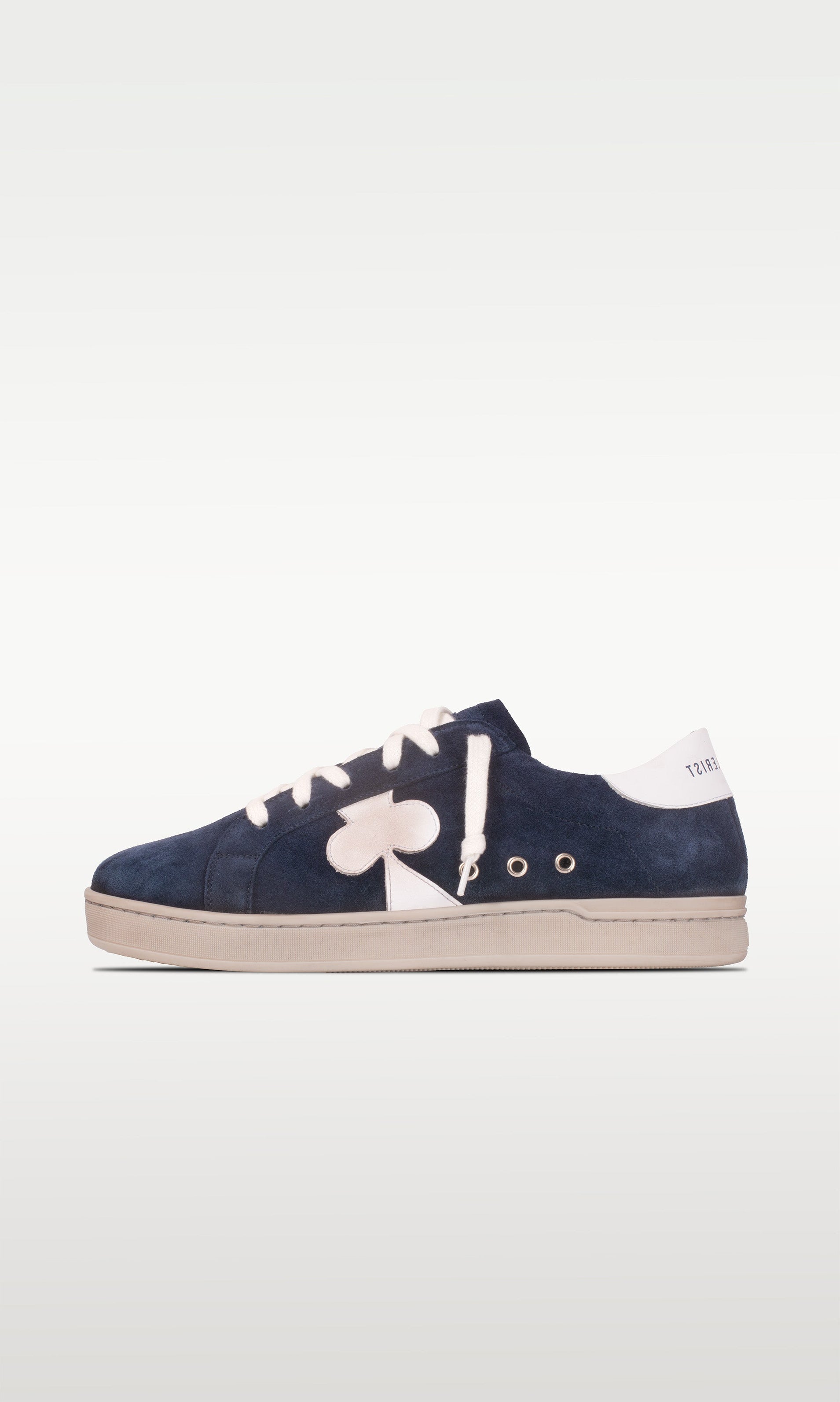 Distressed Leather Sneaker: Milano - DARK BLUE