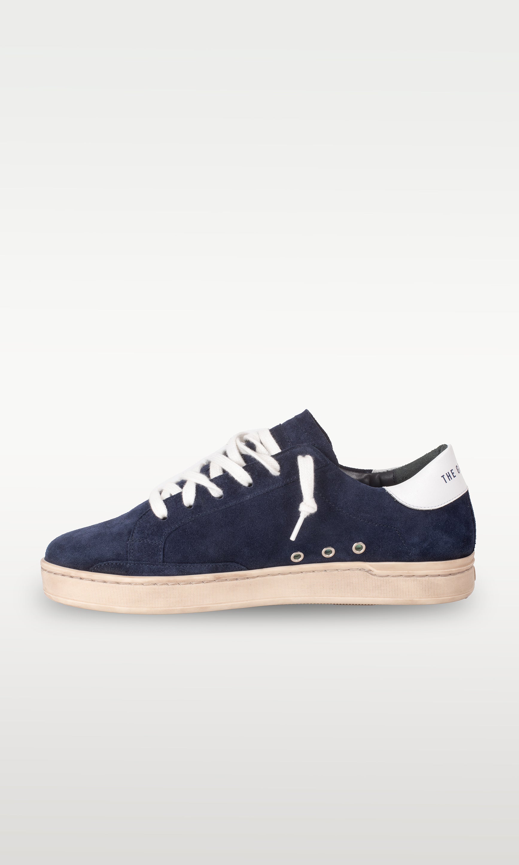 Distressed Leather Sneaker: Milano - DARK BLUE
