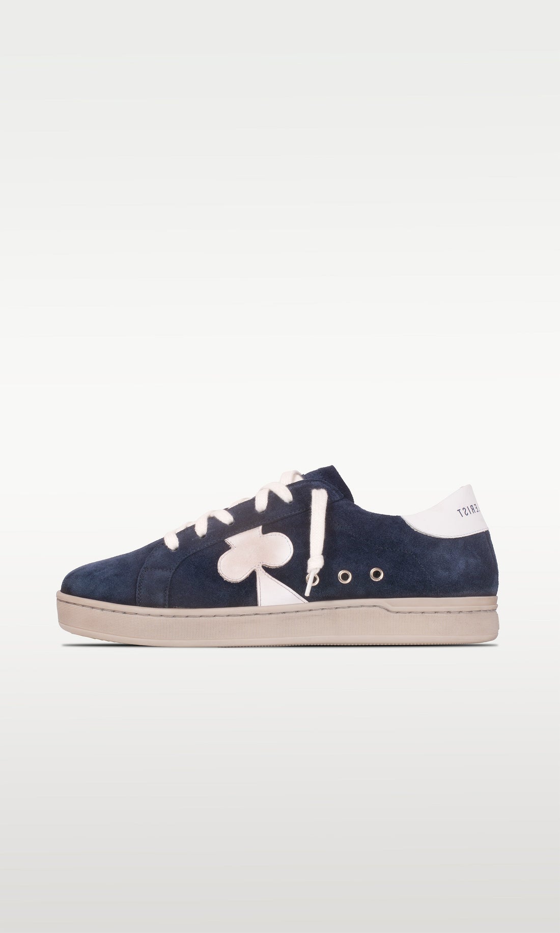 Distressed Leather Sneaker: Milano - DARK BLUE