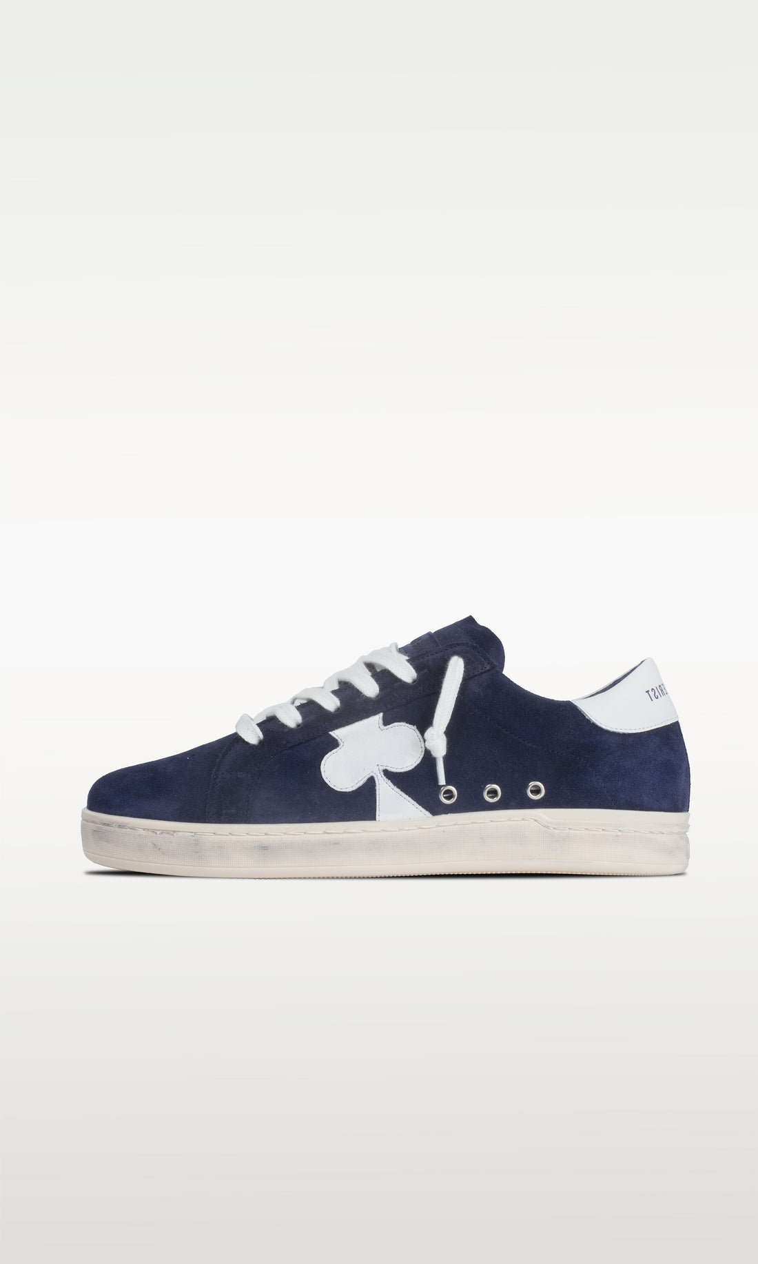 Distressed Leather Sneaker: Milano - DARK BLUE