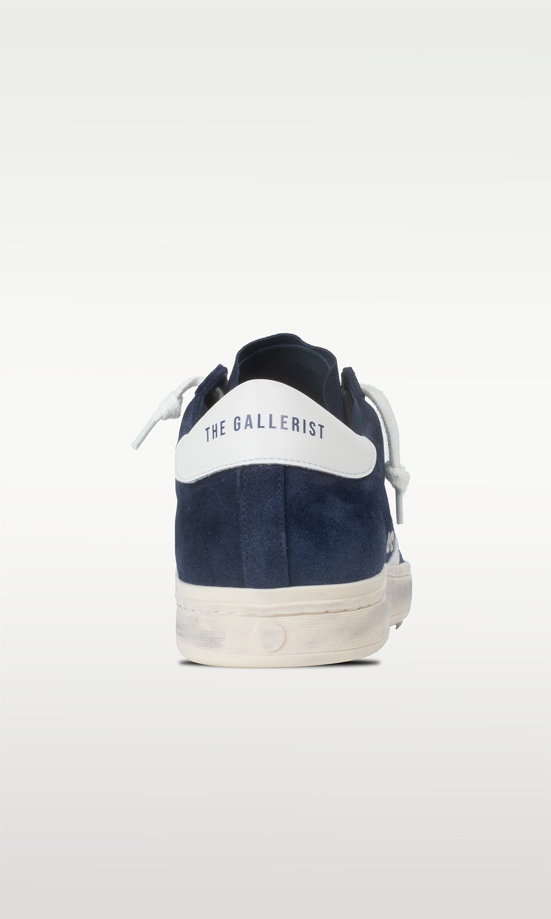 Distressed Leather Sneaker: Milano - DARK BLUE