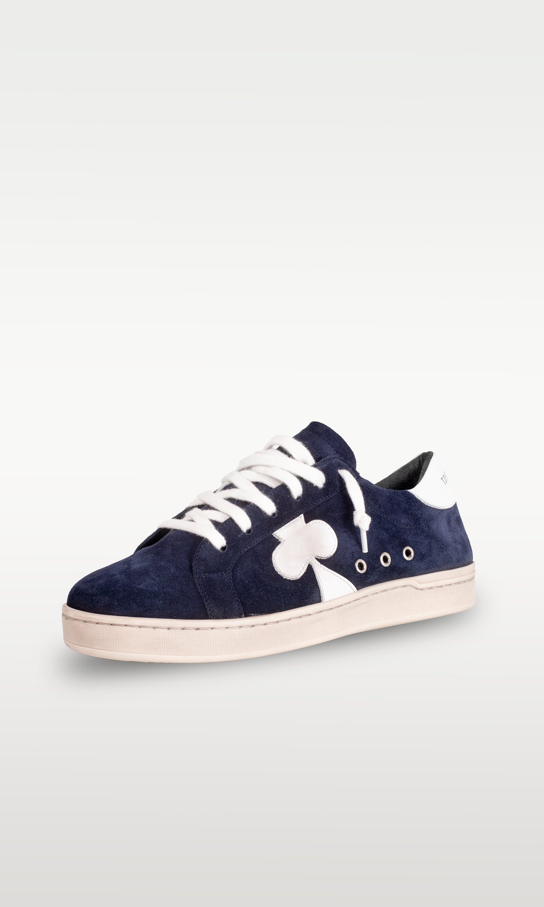 Distressed Leather Sneaker: Milano - DARK BLUE