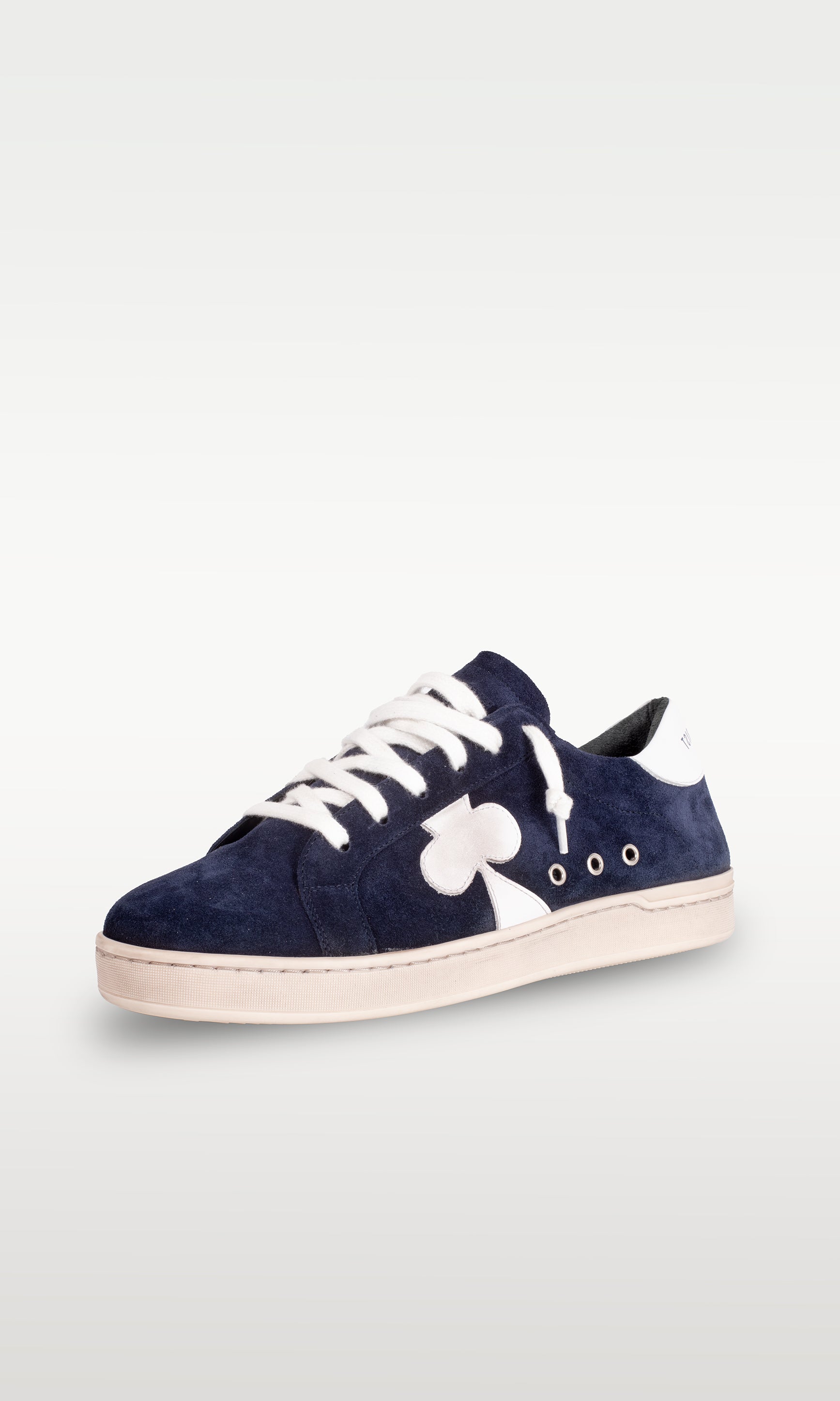 Distressed Leather Sneaker: Milano - DARK BLUE