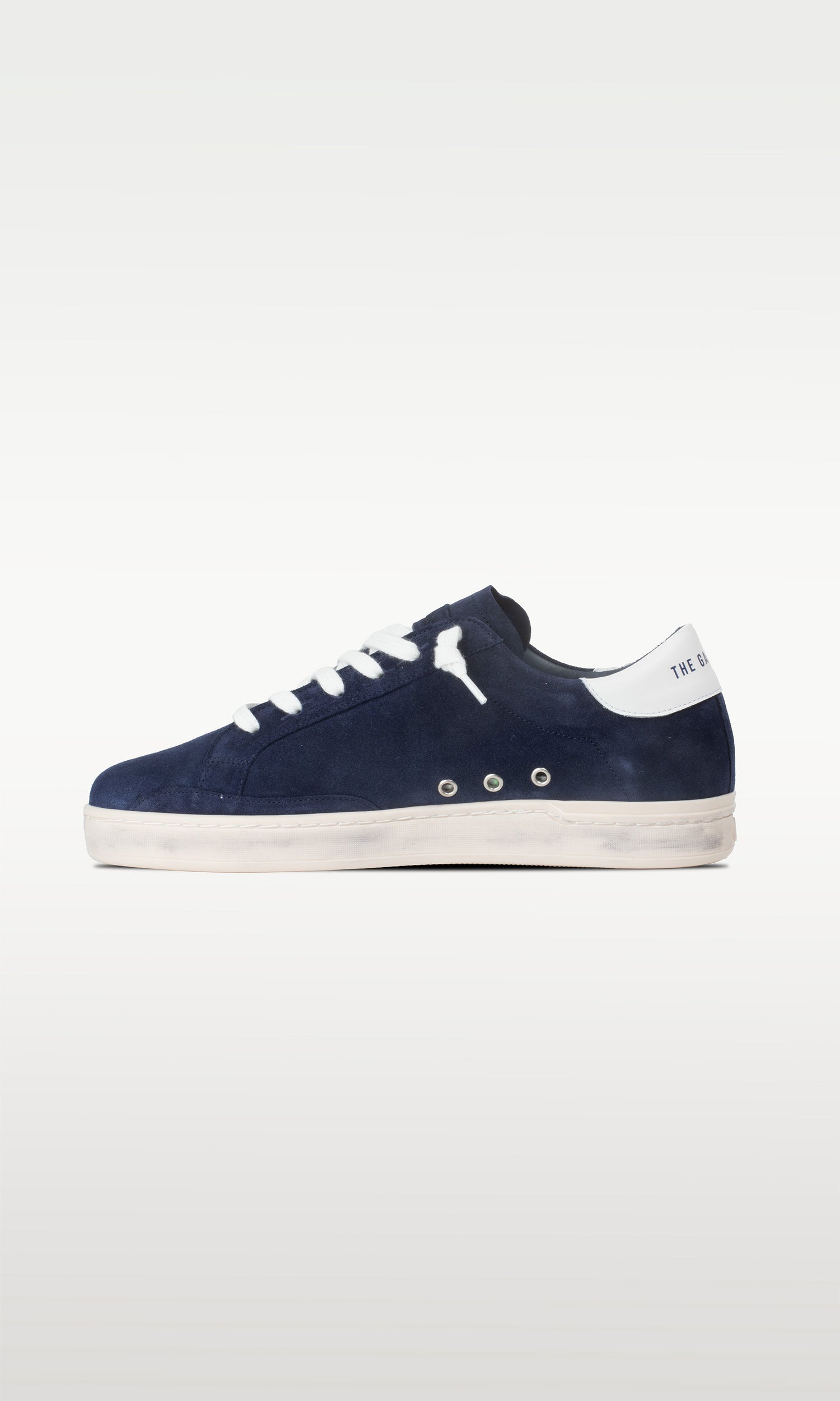 Distressed Leather Sneaker: Milano - DARK BLUE