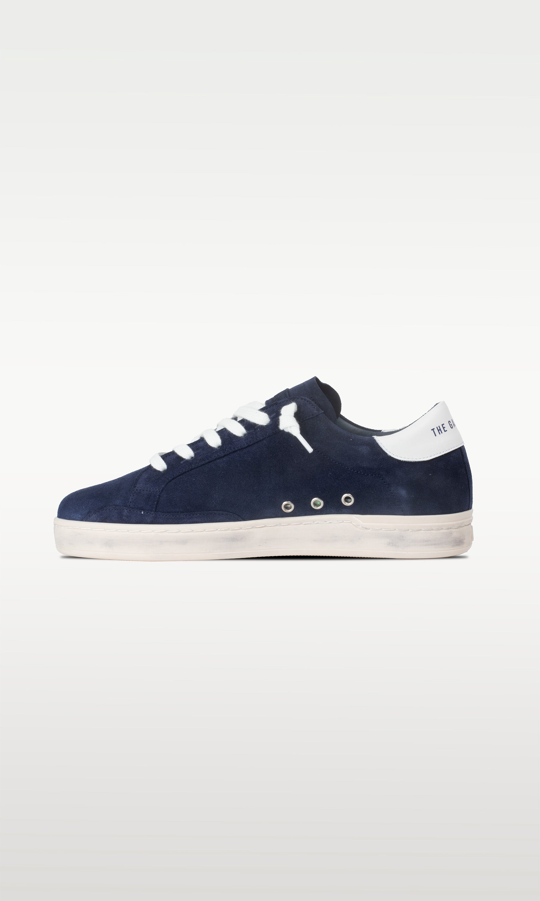 Distressed Leather Sneaker: Milano - DARK BLUE