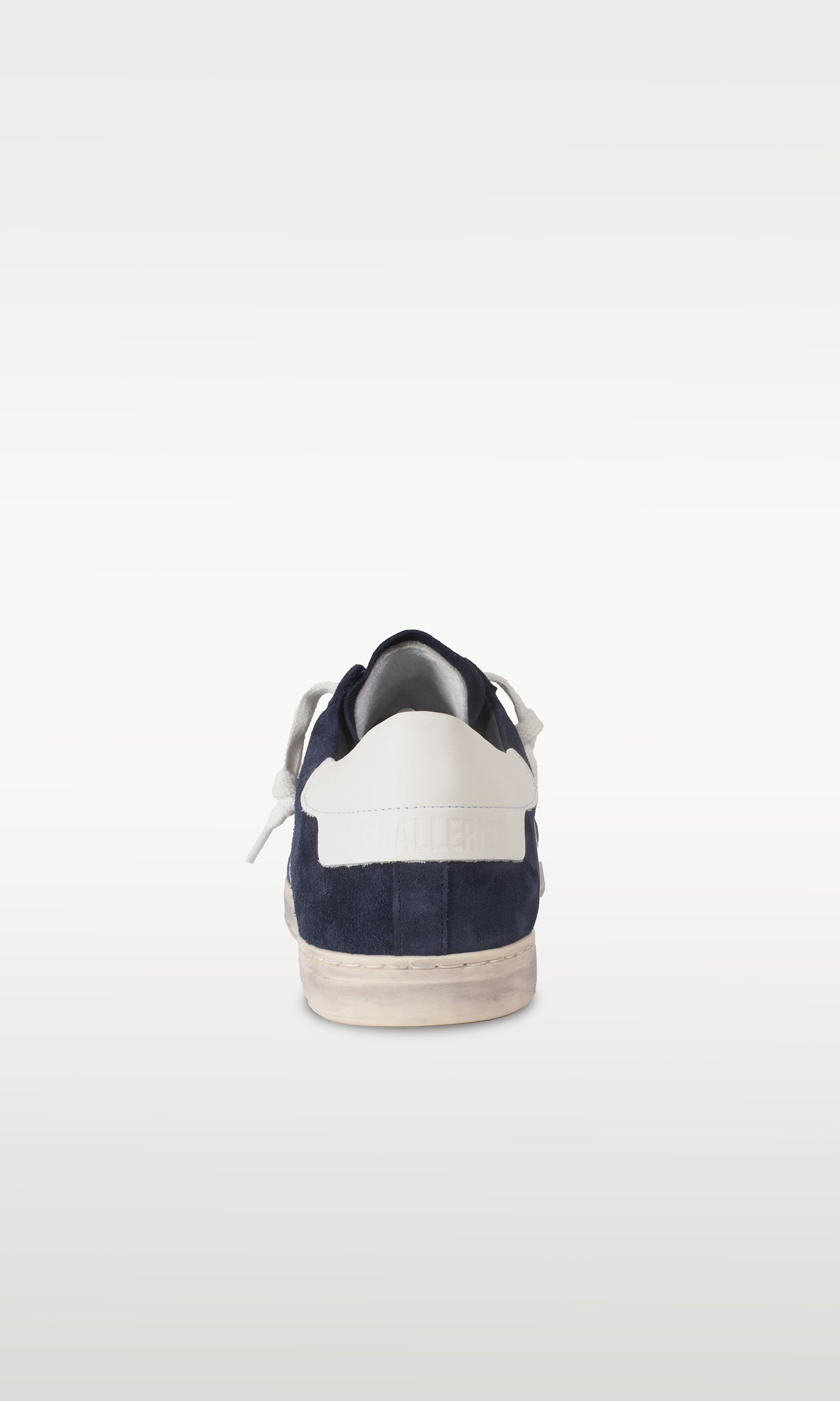 Distressed Leather Sneaker: Geneva - DARK BLUE