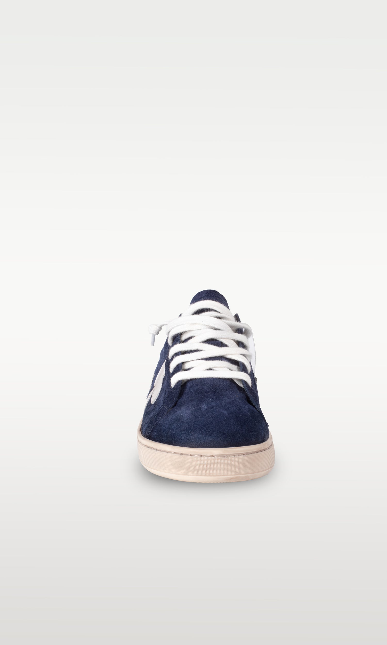 Distressed Leather Sneaker: Milano - DARK BLUE