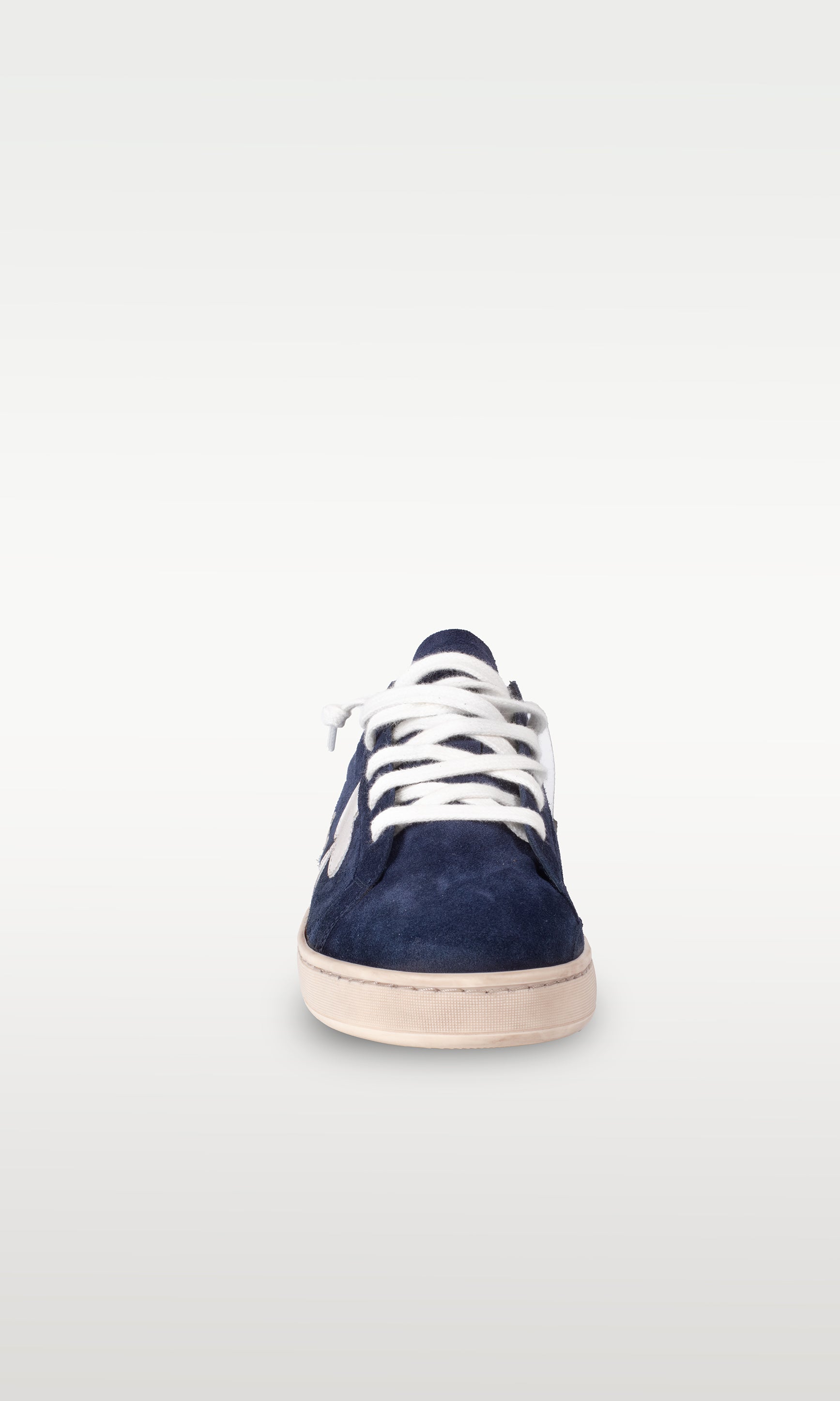 Distressed Leather Sneaker: Milano - DARK BLUE