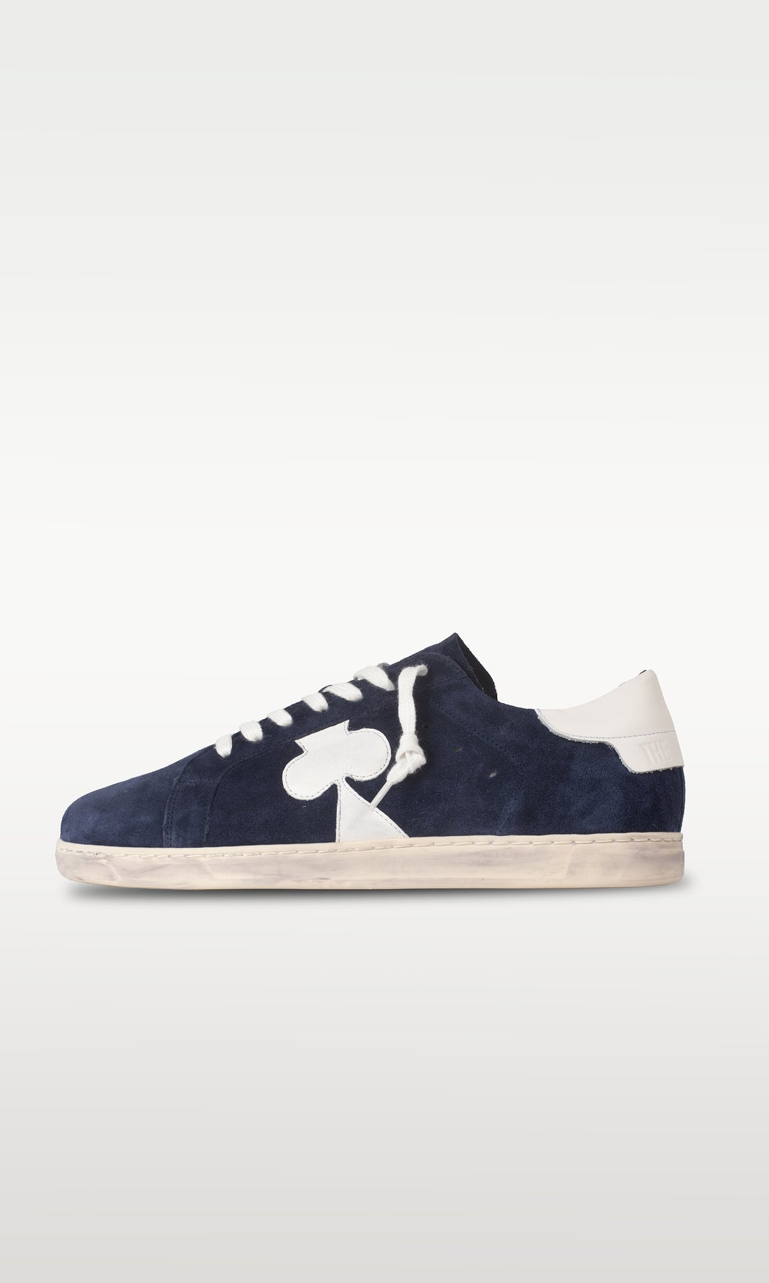 Distressed Leather Sneaker: Geneva - DARK BLUE
