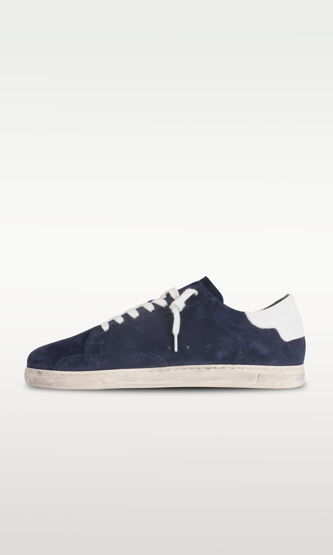 Distressed Leather Sneaker: Geneva - DARK BLUE
